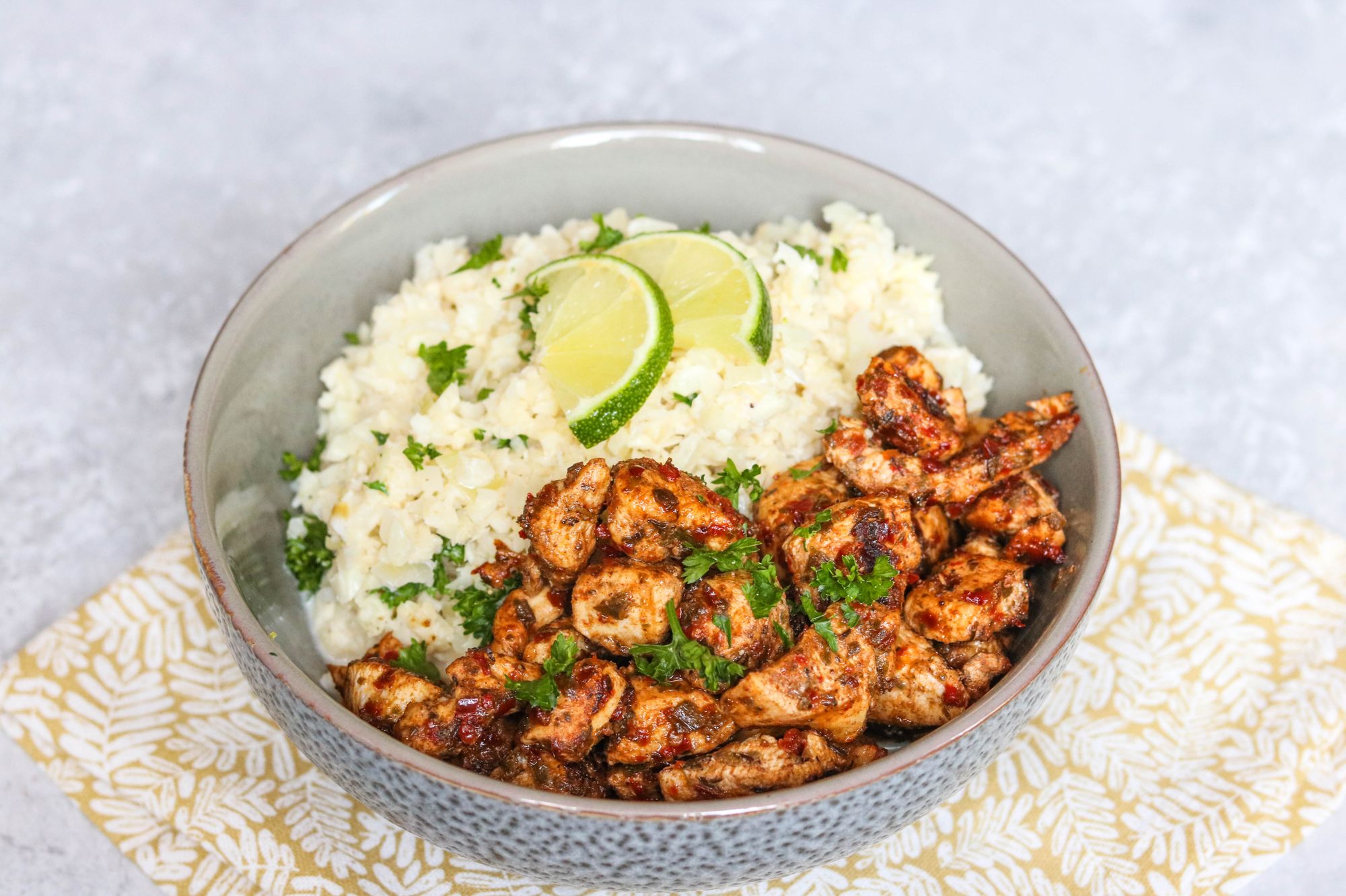 Jerk Chicken With  Cauliflower Rice