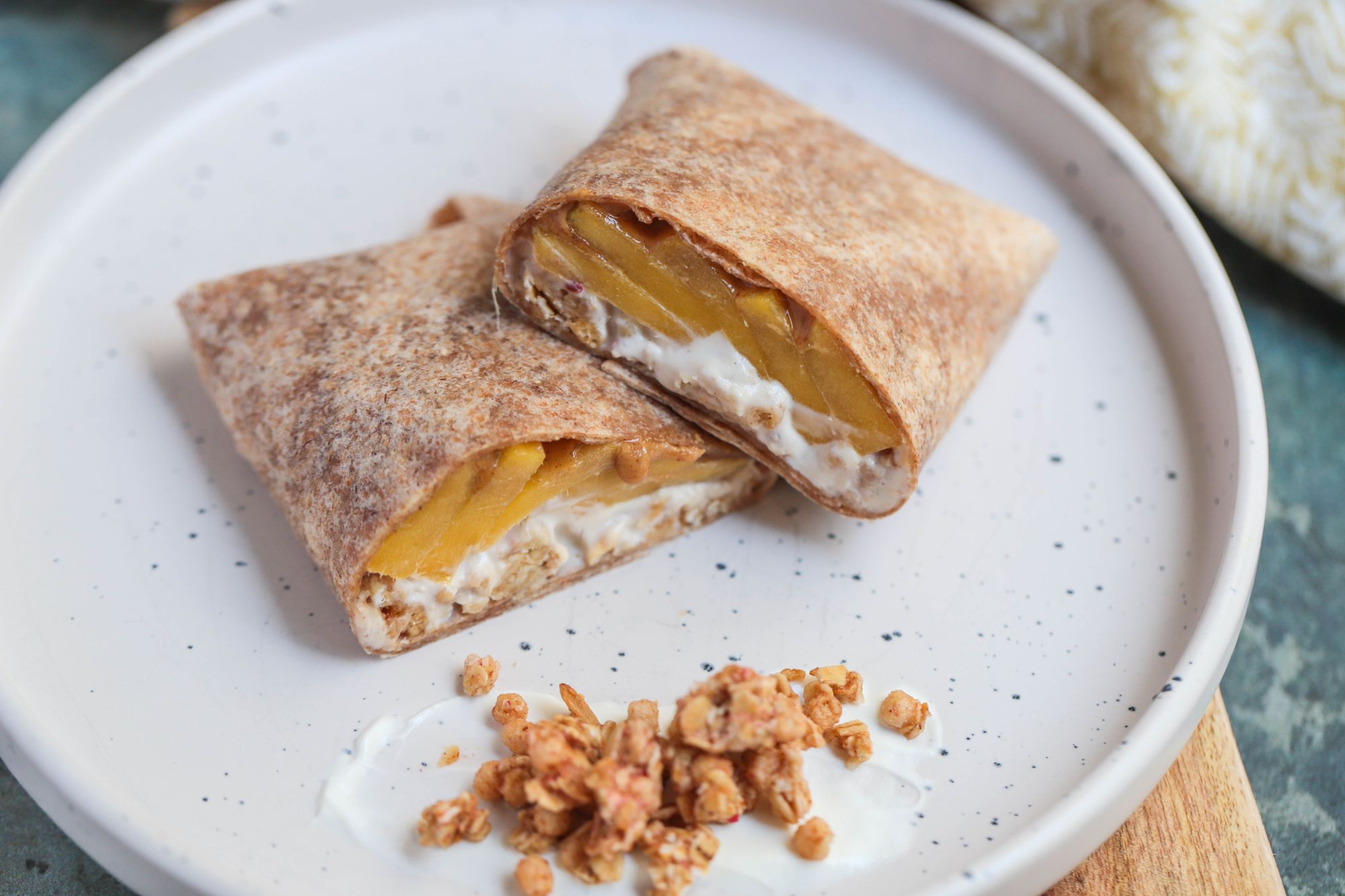 Mango & Peanut Butter Breakfast Wrap