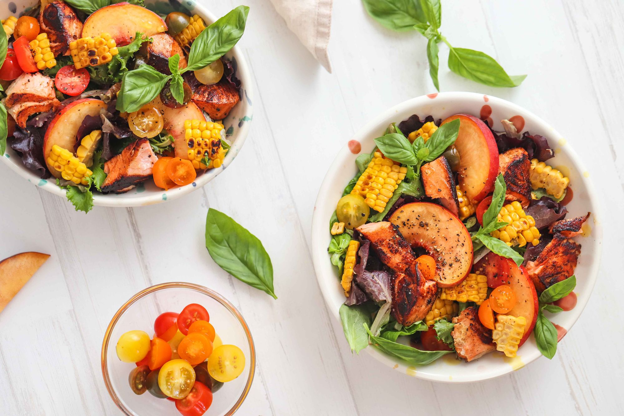 Salmon & Peach Salad