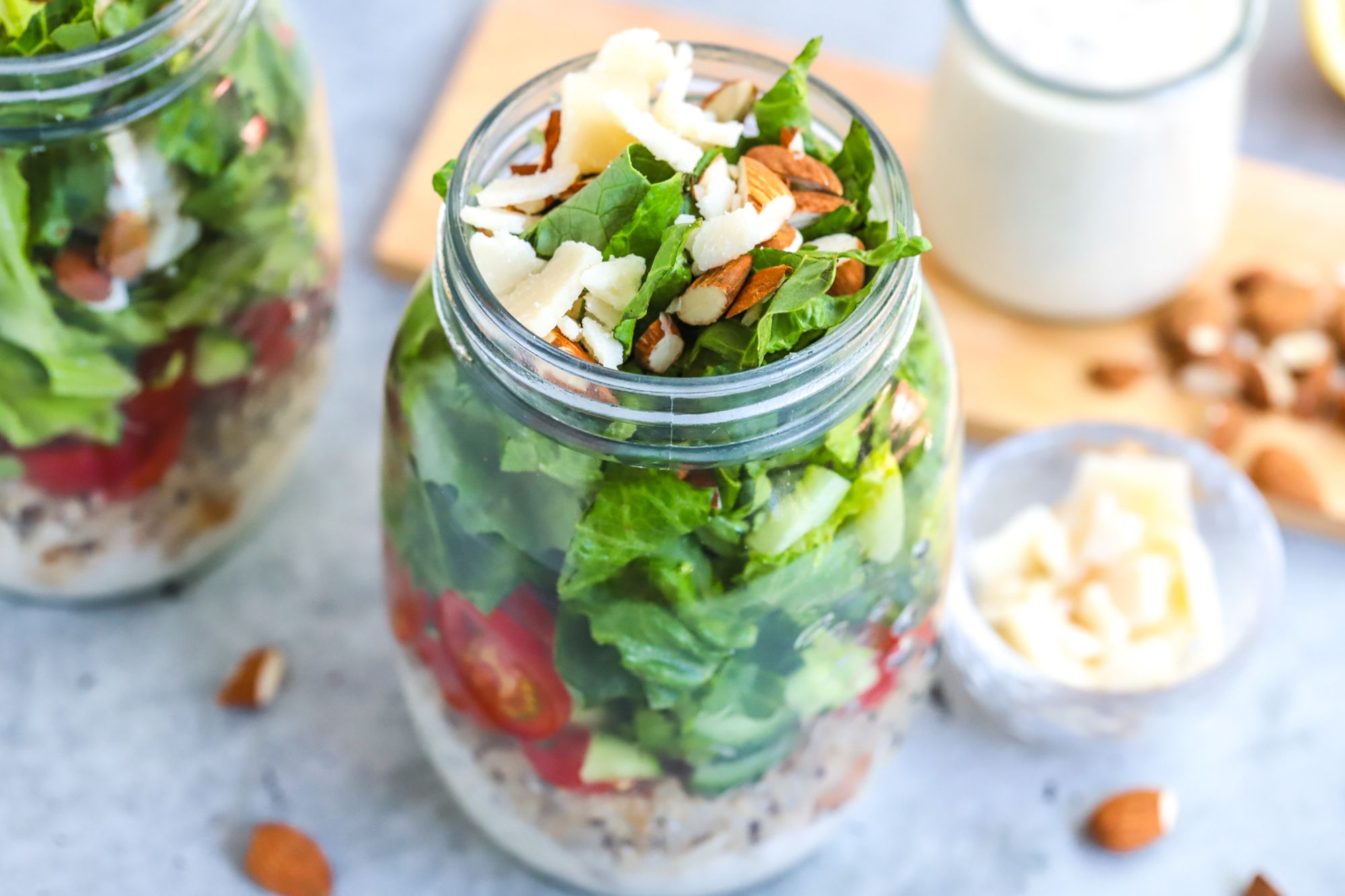 Chicken Caesar Mason Jar